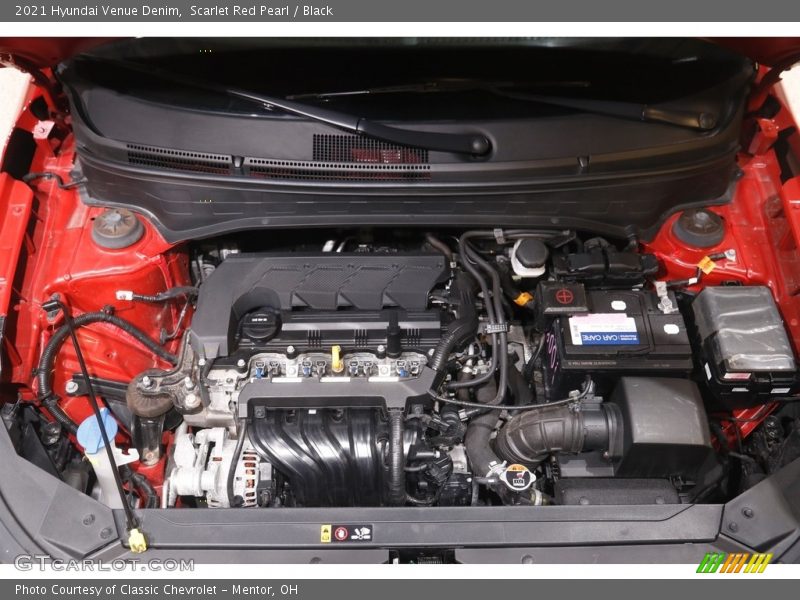 Scarlet Red Pearl / Black 2021 Hyundai Venue Denim