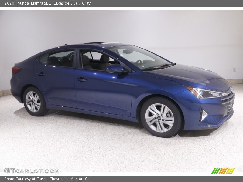 Lakeside Blue / Gray 2020 Hyundai Elantra SEL