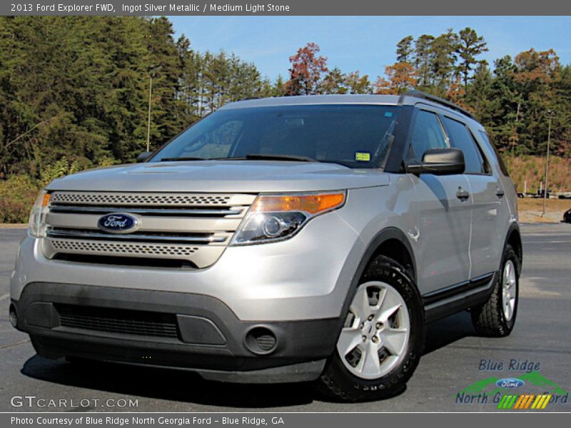 Ingot Silver Metallic / Medium Light Stone 2013 Ford Explorer FWD