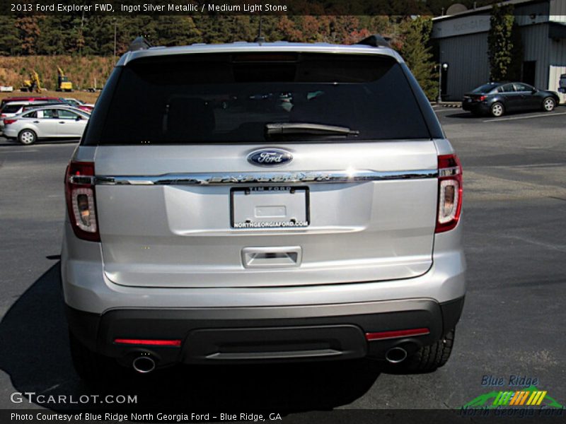 Ingot Silver Metallic / Medium Light Stone 2013 Ford Explorer FWD