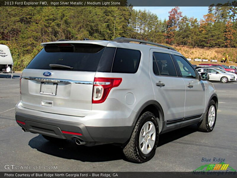Ingot Silver Metallic / Medium Light Stone 2013 Ford Explorer FWD