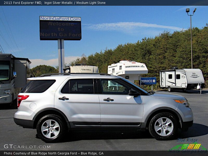 Ingot Silver Metallic / Medium Light Stone 2013 Ford Explorer FWD