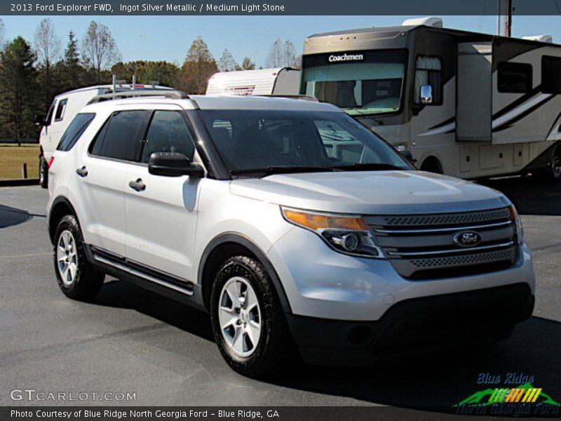 Ingot Silver Metallic / Medium Light Stone 2013 Ford Explorer FWD