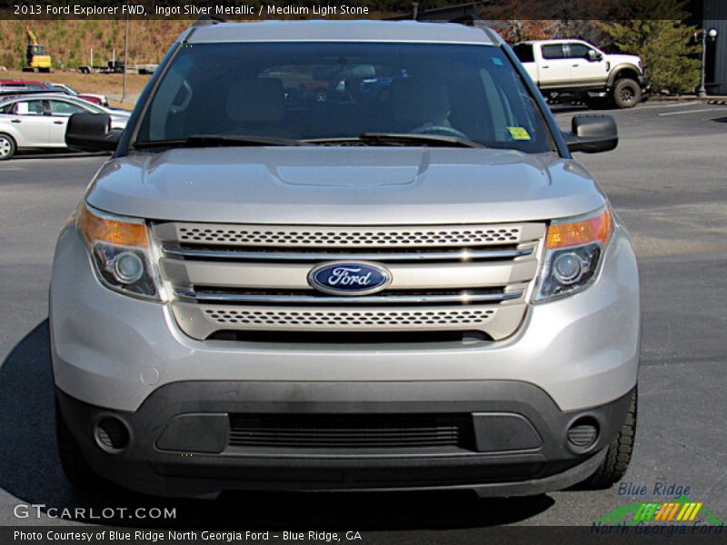 Ingot Silver Metallic / Medium Light Stone 2013 Ford Explorer FWD