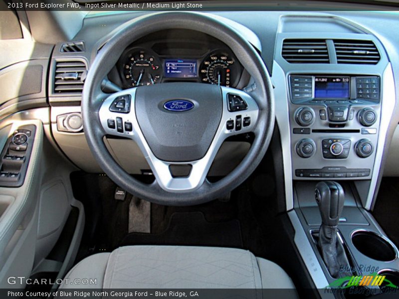 Ingot Silver Metallic / Medium Light Stone 2013 Ford Explorer FWD