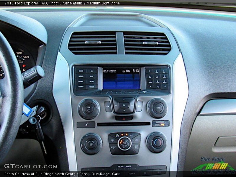 Ingot Silver Metallic / Medium Light Stone 2013 Ford Explorer FWD