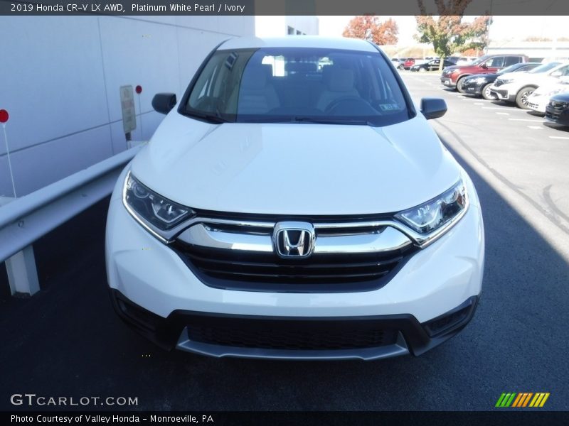 Platinum White Pearl / Ivory 2019 Honda CR-V LX AWD