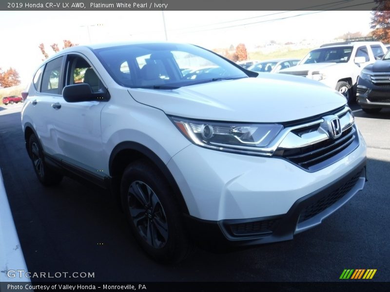 Platinum White Pearl / Ivory 2019 Honda CR-V LX AWD