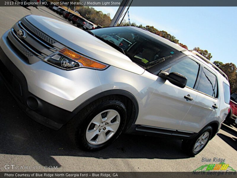 Ingot Silver Metallic / Medium Light Stone 2013 Ford Explorer FWD