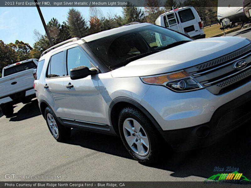 Ingot Silver Metallic / Medium Light Stone 2013 Ford Explorer FWD