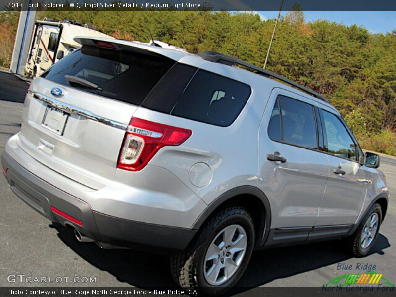 Ingot Silver Metallic / Medium Light Stone 2013 Ford Explorer FWD