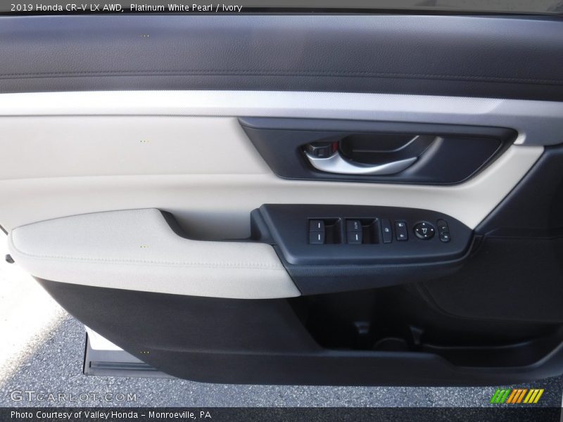 Platinum White Pearl / Ivory 2019 Honda CR-V LX AWD