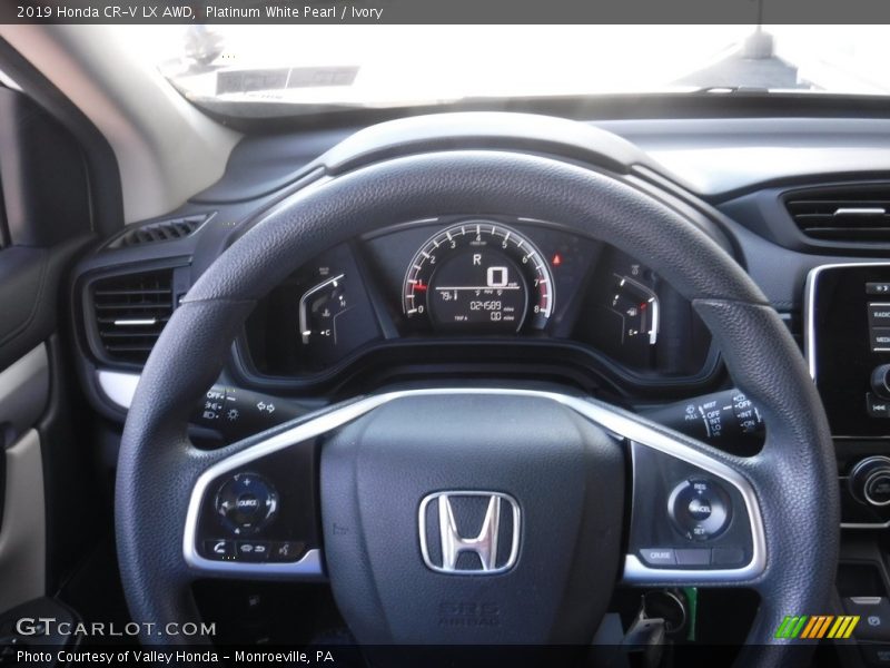 Platinum White Pearl / Ivory 2019 Honda CR-V LX AWD