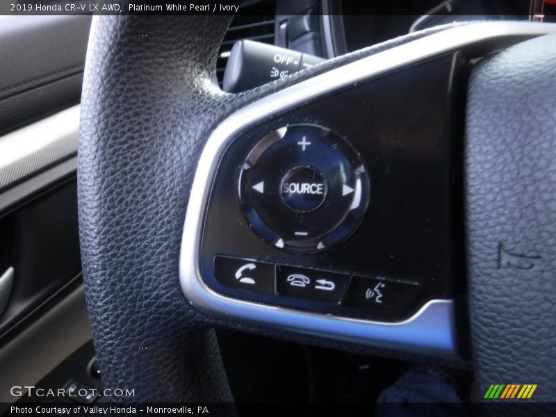 Platinum White Pearl / Ivory 2019 Honda CR-V LX AWD
