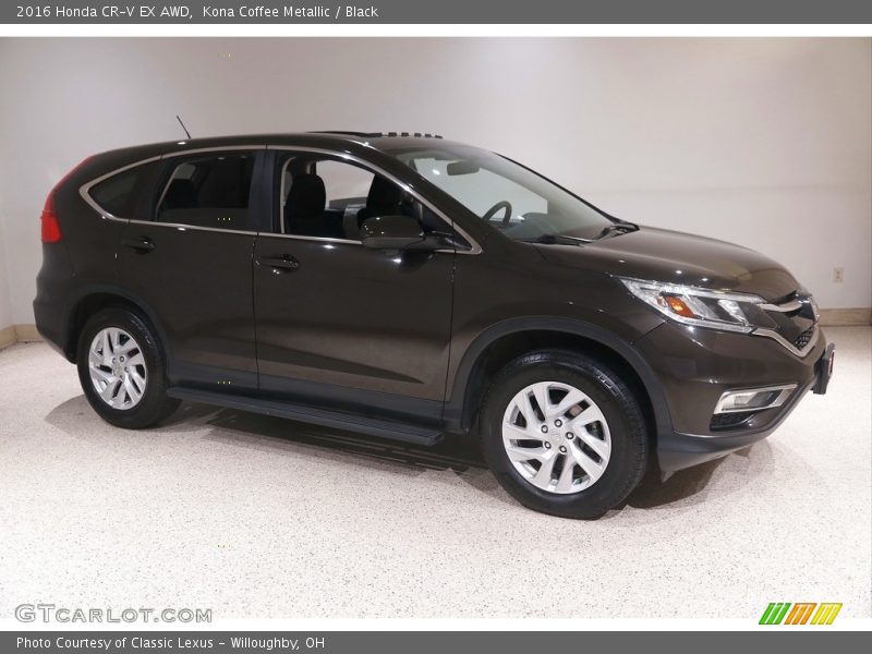Kona Coffee Metallic / Black 2016 Honda CR-V EX AWD
