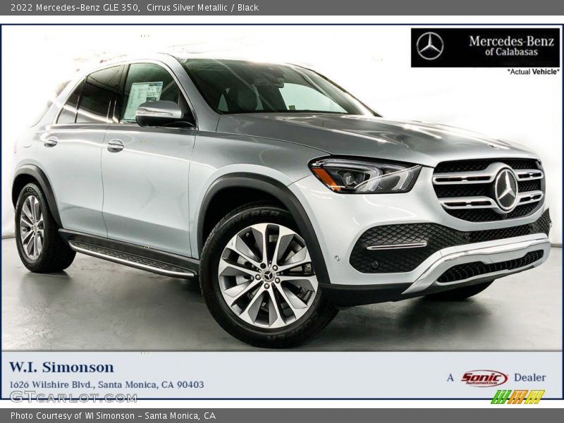 Cirrus Silver Metallic / Black 2022 Mercedes-Benz GLE 350