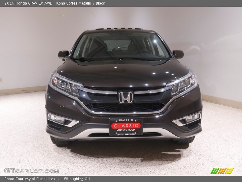 Kona Coffee Metallic / Black 2016 Honda CR-V EX AWD