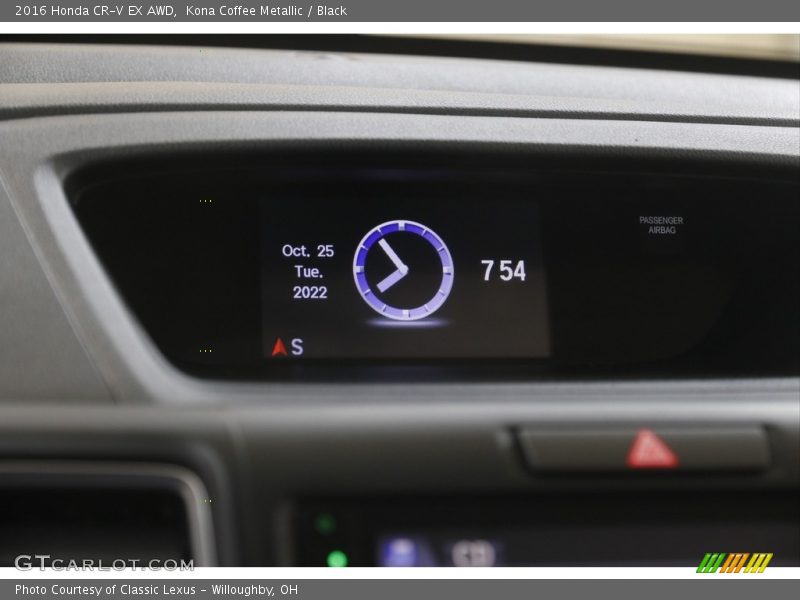 Kona Coffee Metallic / Black 2016 Honda CR-V EX AWD