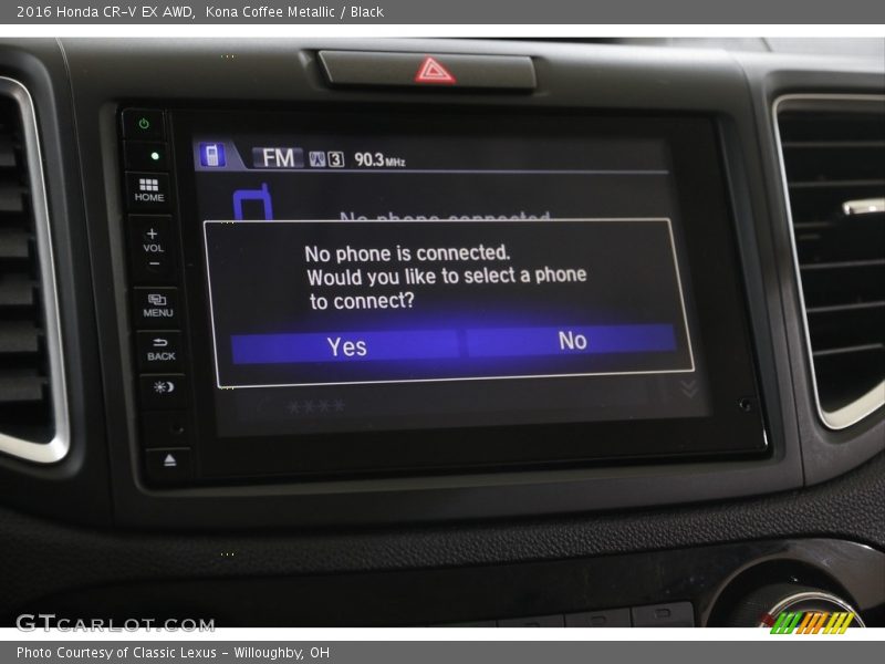 Kona Coffee Metallic / Black 2016 Honda CR-V EX AWD