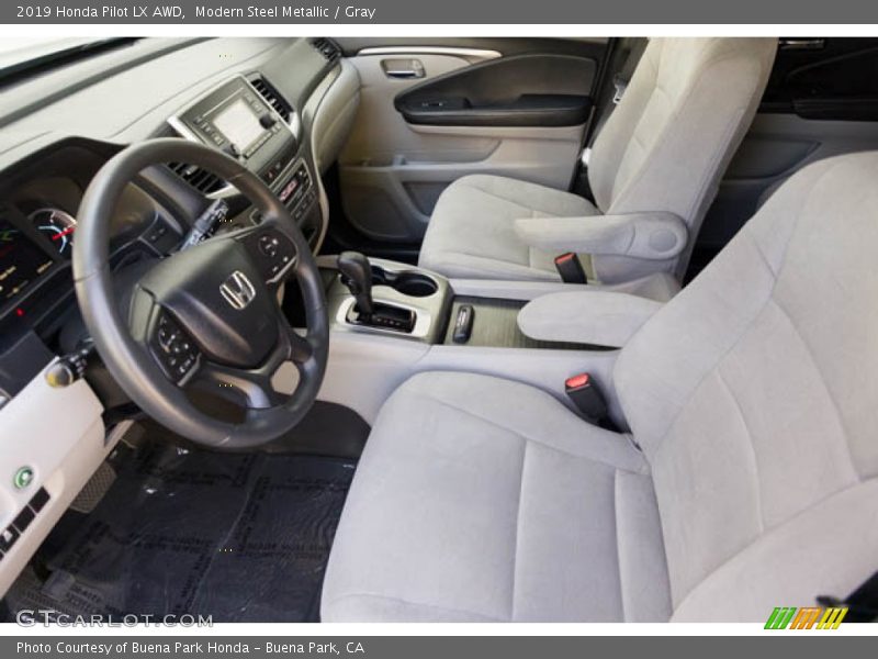 Modern Steel Metallic / Gray 2019 Honda Pilot LX AWD