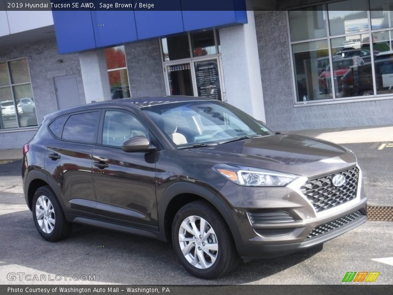 Sage Brown / Beige 2019 Hyundai Tucson SE AWD
