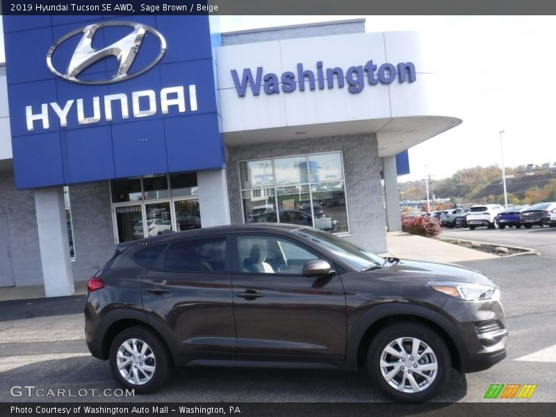 Sage Brown / Beige 2019 Hyundai Tucson SE AWD