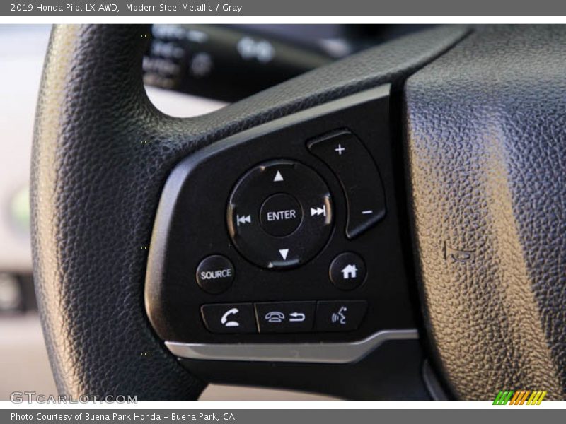 Modern Steel Metallic / Gray 2019 Honda Pilot LX AWD