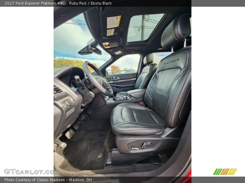 Ruby Red / Ebony Black 2017 Ford Explorer Platinum 4WD