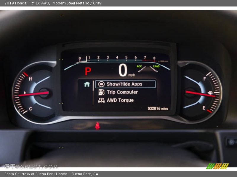Modern Steel Metallic / Gray 2019 Honda Pilot LX AWD