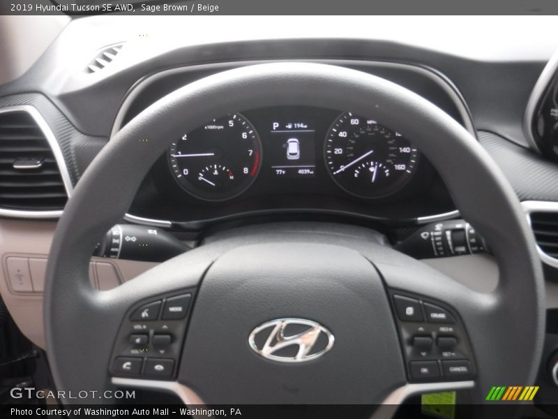 Sage Brown / Beige 2019 Hyundai Tucson SE AWD
