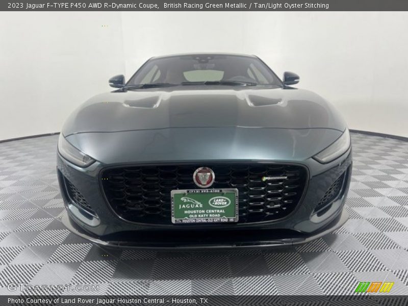 British Racing Green Metallic / Tan/Light Oyster Stitching 2023 Jaguar F-TYPE P450 AWD R-Dynamic Coupe