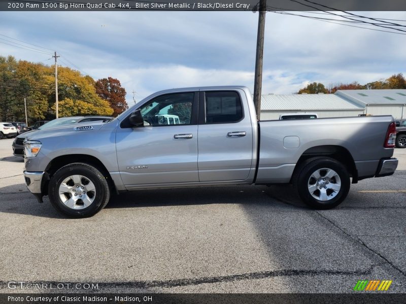 Billet Silver Metallic / Black/Diesel Gray 2020 Ram 1500 Big Horn Quad Cab 4x4