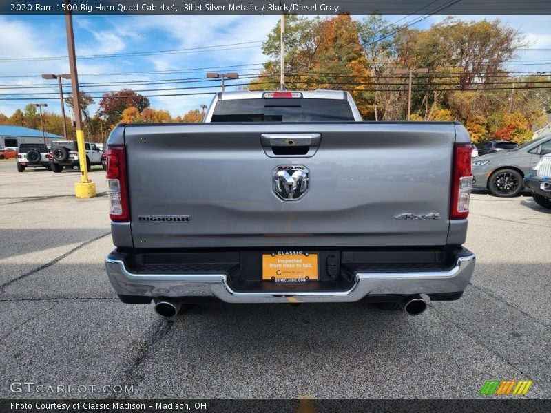Billet Silver Metallic / Black/Diesel Gray 2020 Ram 1500 Big Horn Quad Cab 4x4