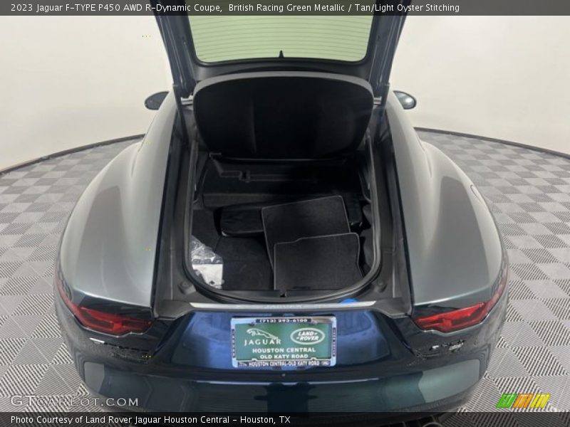British Racing Green Metallic / Tan/Light Oyster Stitching 2023 Jaguar F-TYPE P450 AWD R-Dynamic Coupe