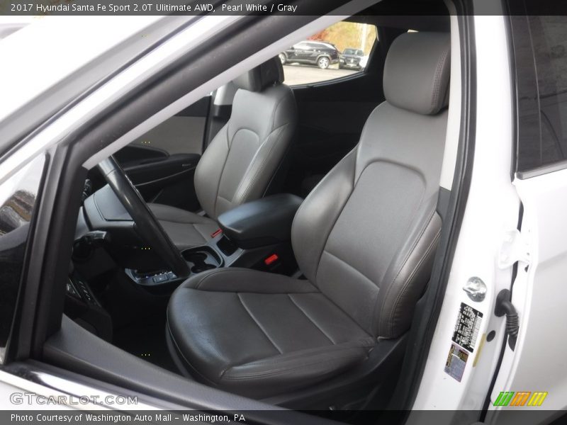 Pearl White / Gray 2017 Hyundai Santa Fe Sport 2.0T Ulitimate AWD