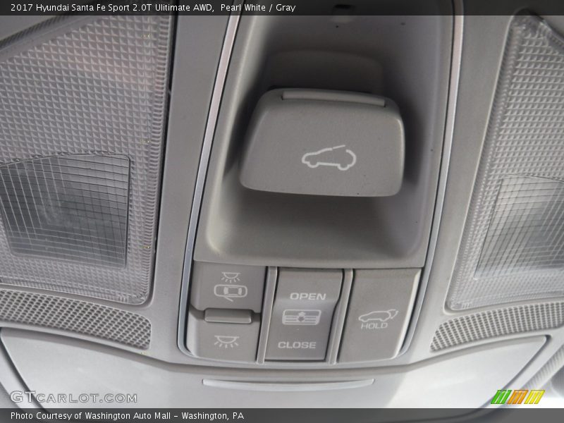 Pearl White / Gray 2017 Hyundai Santa Fe Sport 2.0T Ulitimate AWD