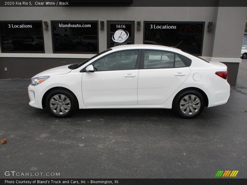 Clear White / Black 2020 Kia Rio S