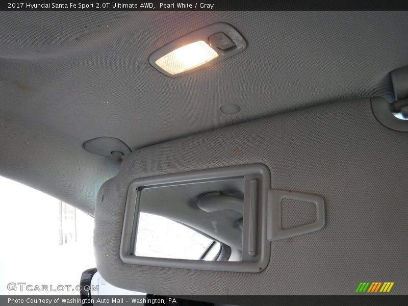 Pearl White / Gray 2017 Hyundai Santa Fe Sport 2.0T Ulitimate AWD