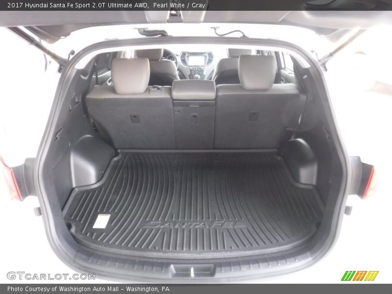 Pearl White / Gray 2017 Hyundai Santa Fe Sport 2.0T Ulitimate AWD