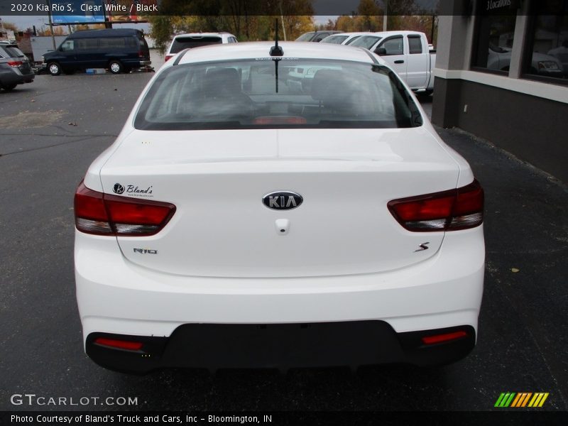 Clear White / Black 2020 Kia Rio S