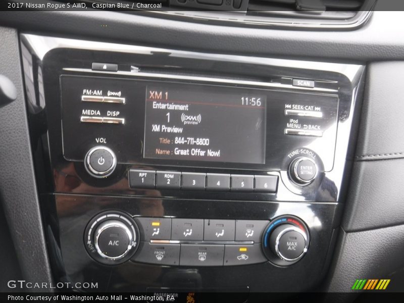 Caspian Blue / Charcoal 2017 Nissan Rogue S AWD