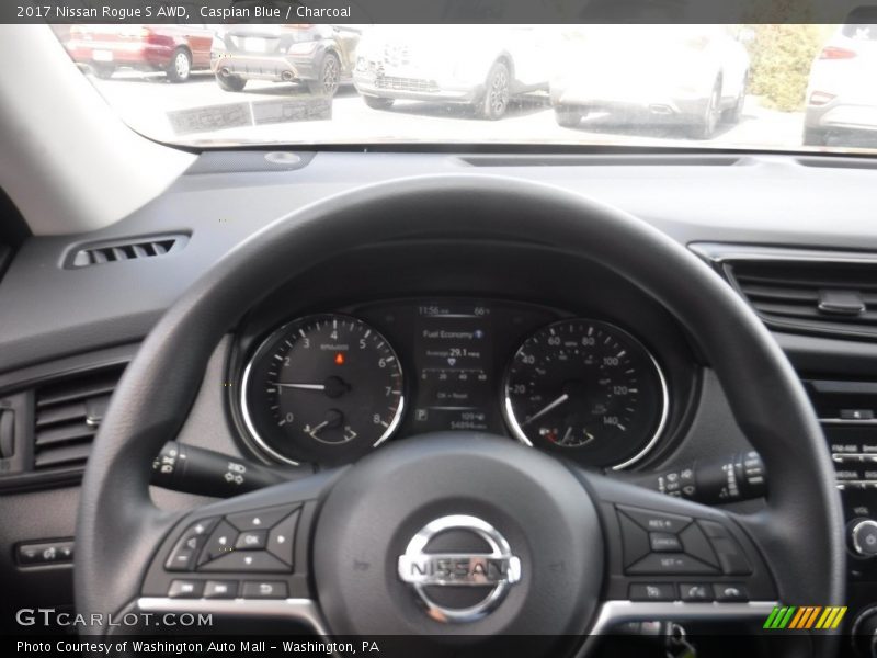 Caspian Blue / Charcoal 2017 Nissan Rogue S AWD