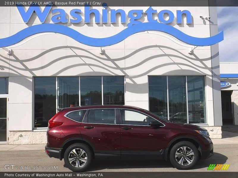Basque Red Pearl II / Gray 2019 Honda CR-V LX AWD