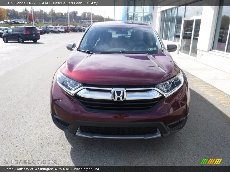 Basque Red Pearl II / Gray 2019 Honda CR-V LX AWD