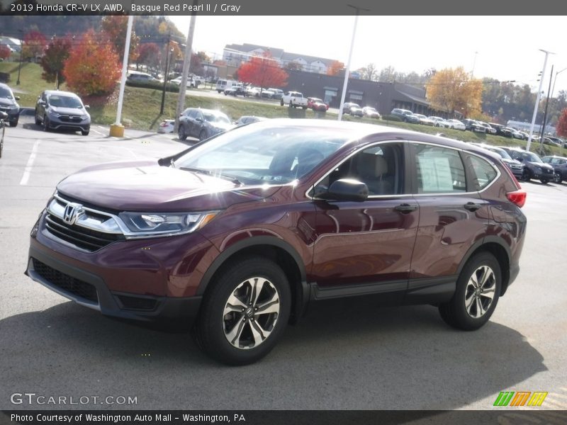 Basque Red Pearl II / Gray 2019 Honda CR-V LX AWD