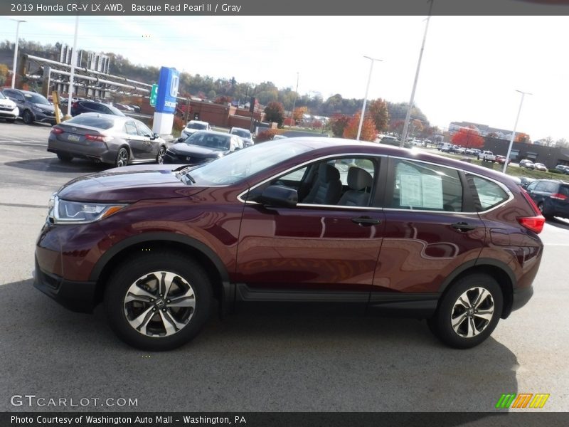 Basque Red Pearl II / Gray 2019 Honda CR-V LX AWD
