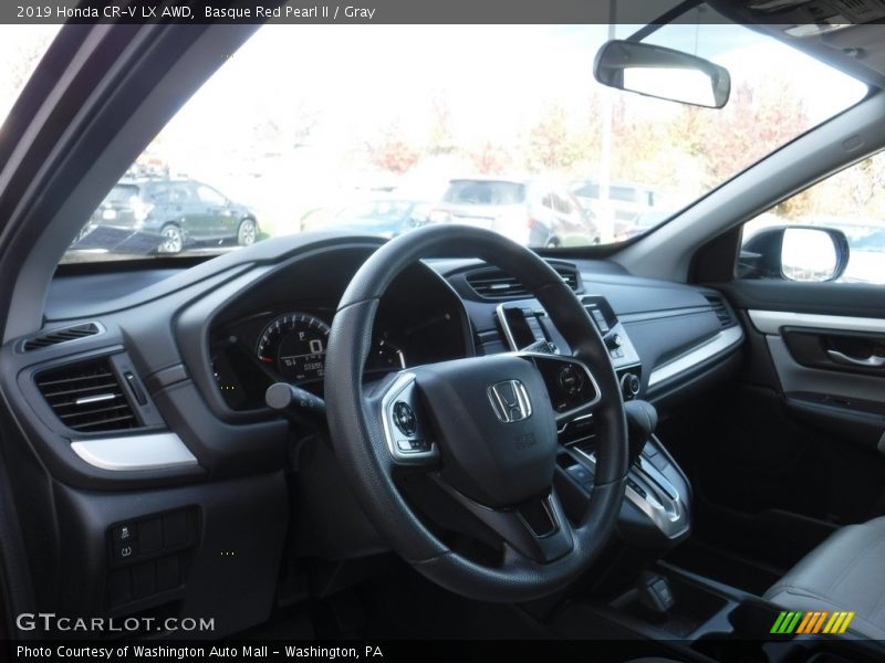 Basque Red Pearl II / Gray 2019 Honda CR-V LX AWD