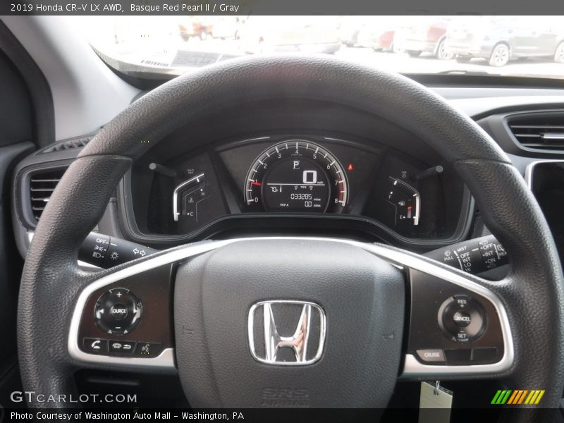Basque Red Pearl II / Gray 2019 Honda CR-V LX AWD