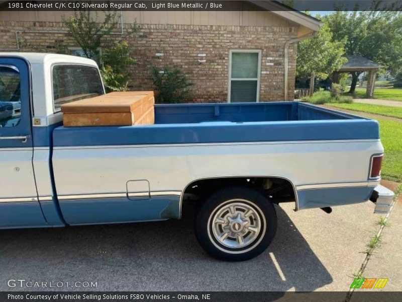 Light Blue Metallic / Blue 1981 Chevrolet C/K C10 Silverado Regular Cab