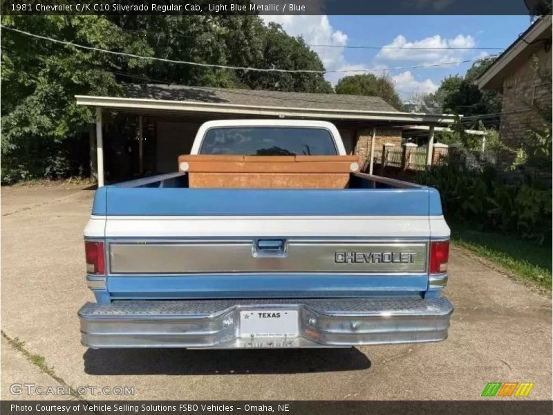Light Blue Metallic / Blue 1981 Chevrolet C/K C10 Silverado Regular Cab